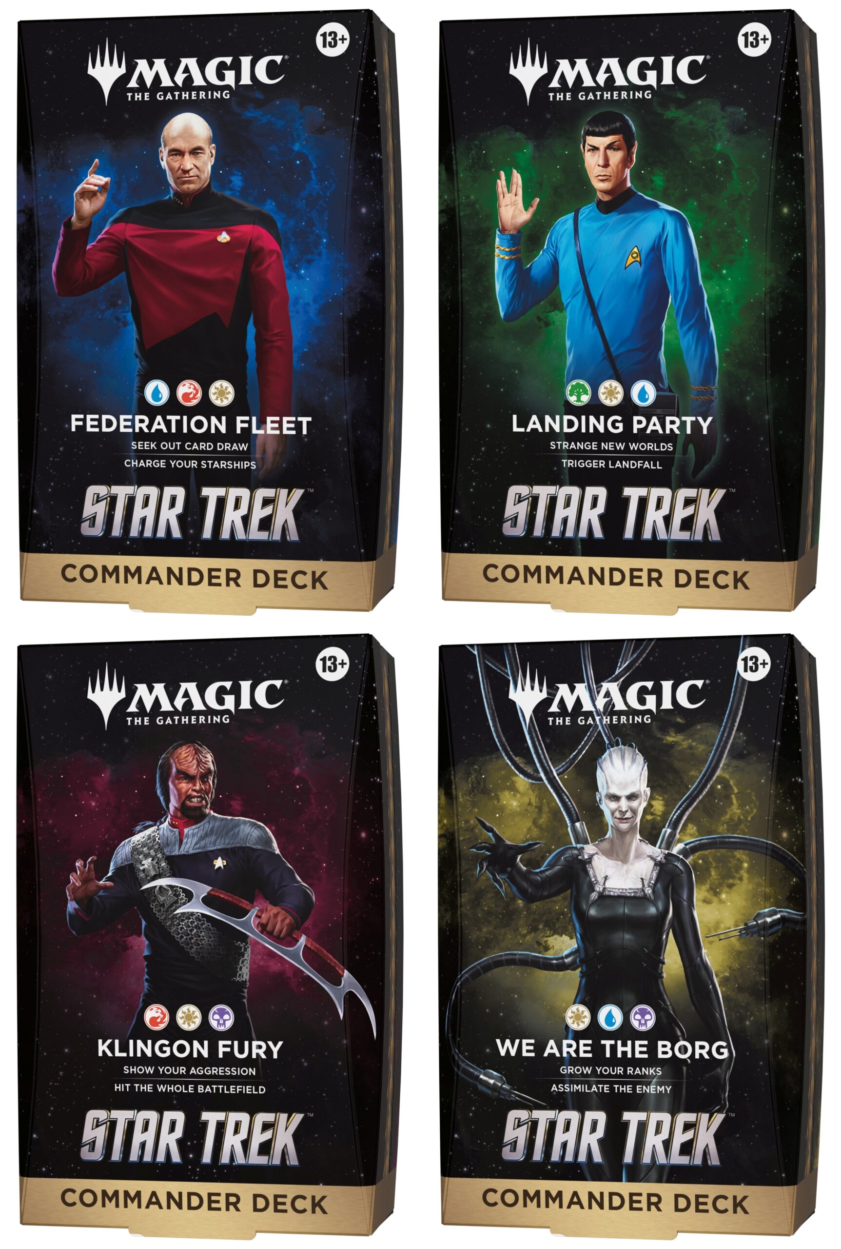 Magic: The Gathering Star Trek Commander Decks - four deck options