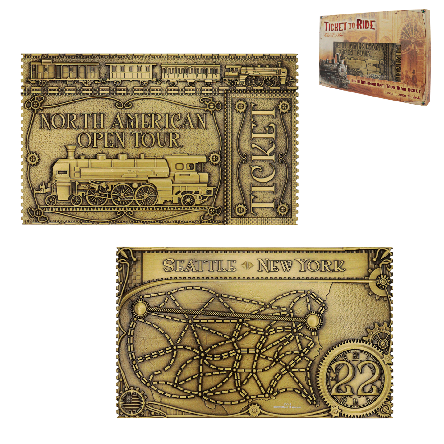 Ticket to Ride North American Open Tour Ticket with packaging