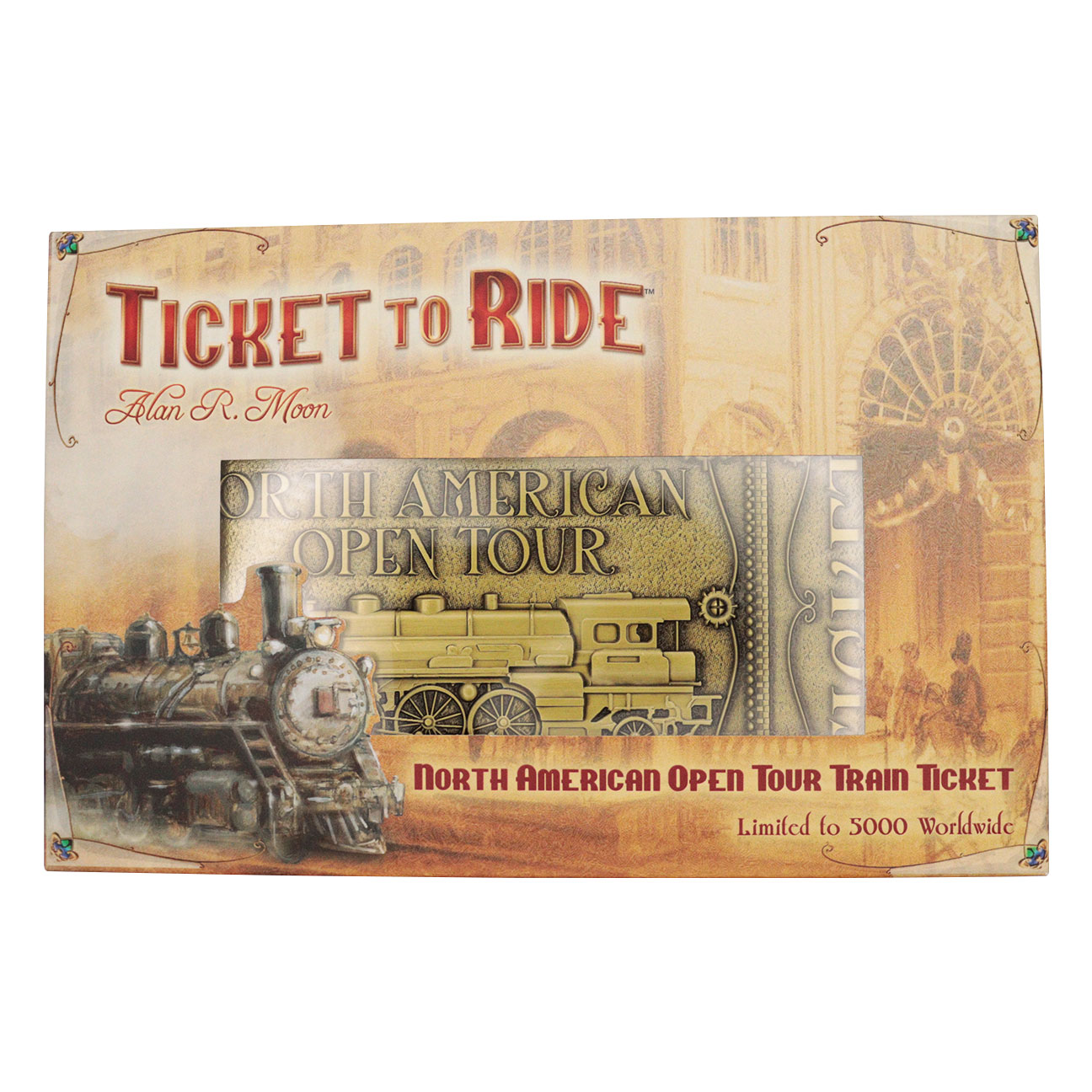 Ticket to Ride North American Open Tour Ticket presentation box front