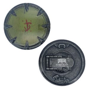 DOOM: The Dark Ages Shield Saw Medallion and Art Card