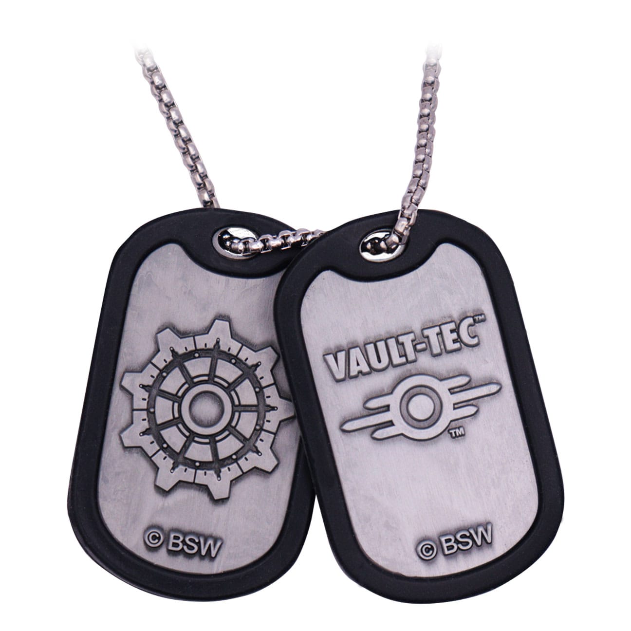 Fallout Metal Dog Tags back view