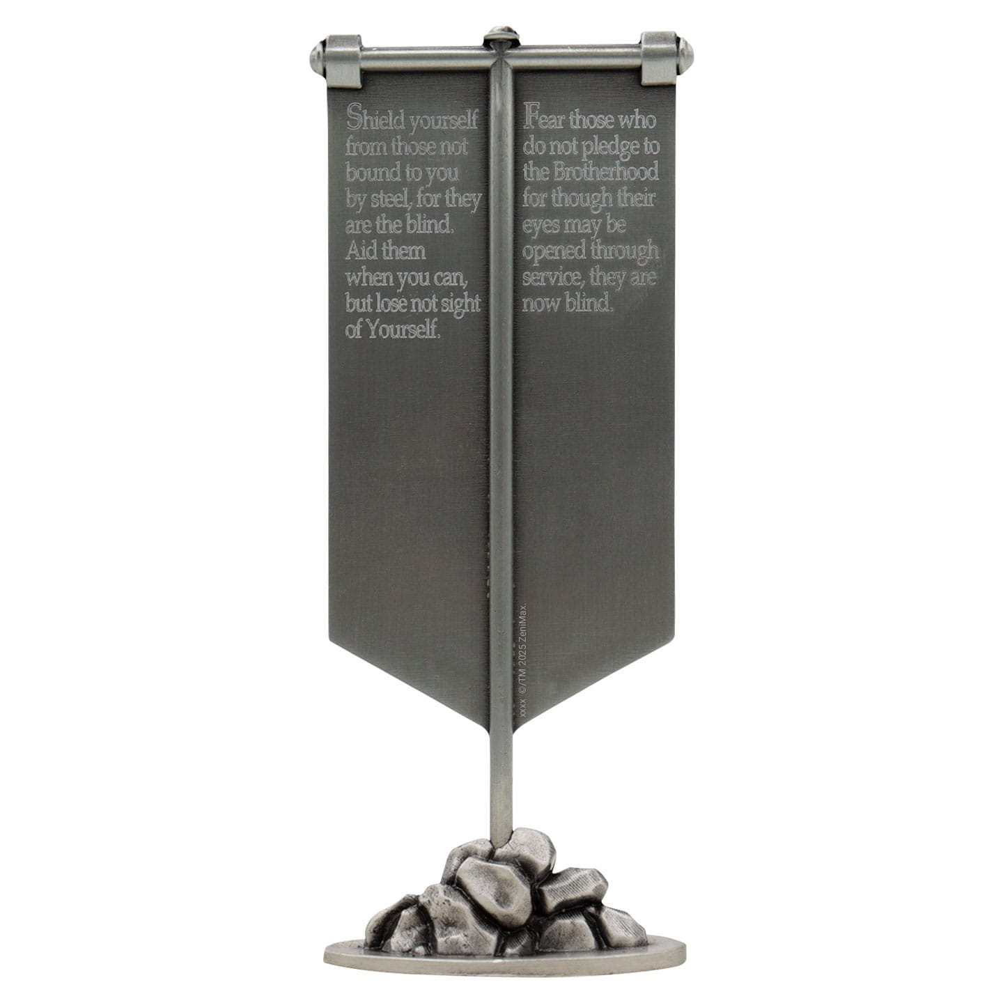 Fallout Brotherhood of Steel Metal Banner back view