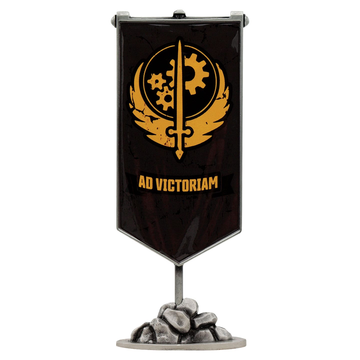 Fallout Brotherhood of Steel Metal Banner front view