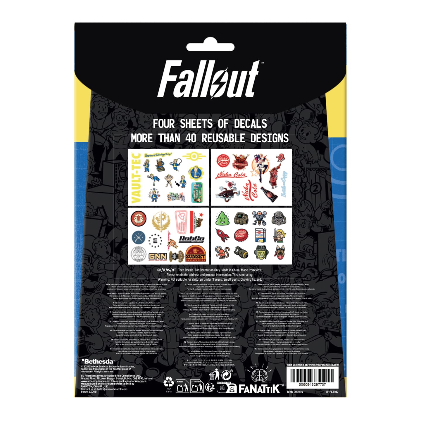 Fallout Tech Decals packaging back