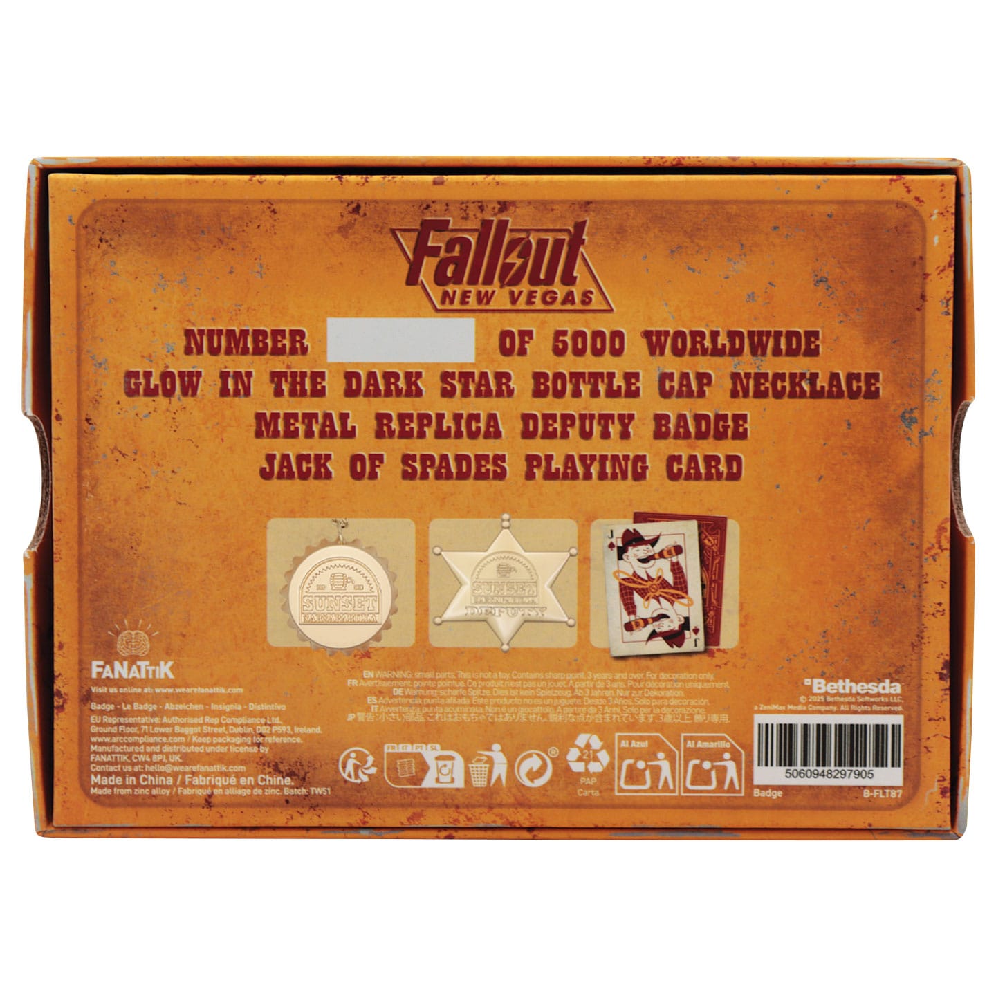 Fallout Sunset Sarsaparilla Legend of the Star Set - Gold Coloured Edition presentation box back