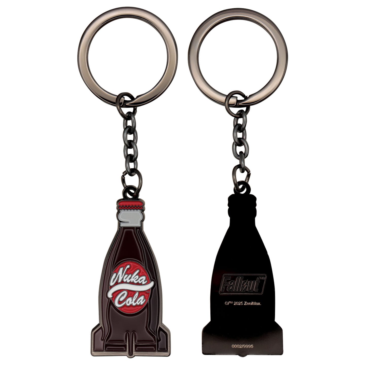 Fallout Limited Edition NukaCola Keyring front and back view