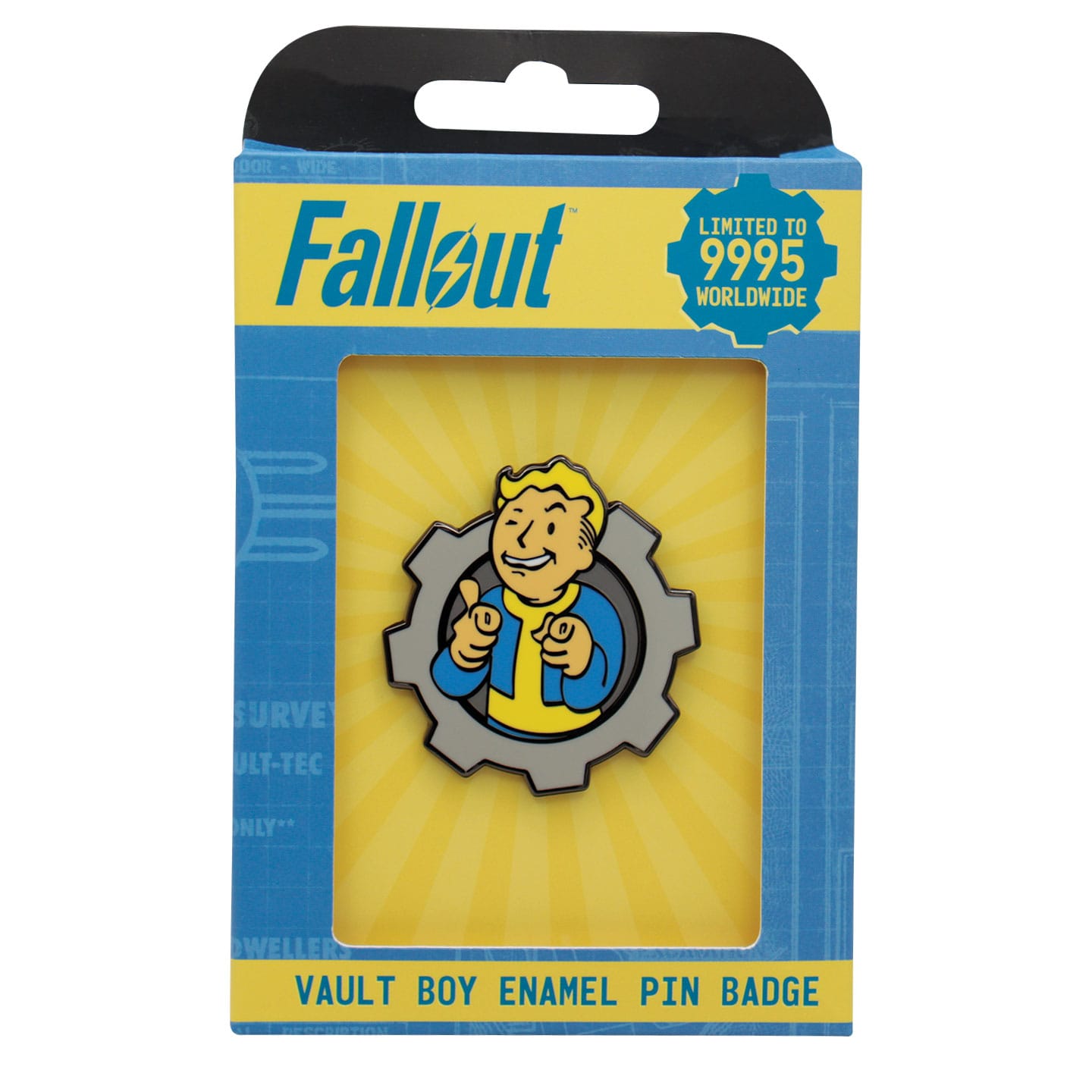 Fallout Limited Edition Charisma Boy Pin Badge presentation box front