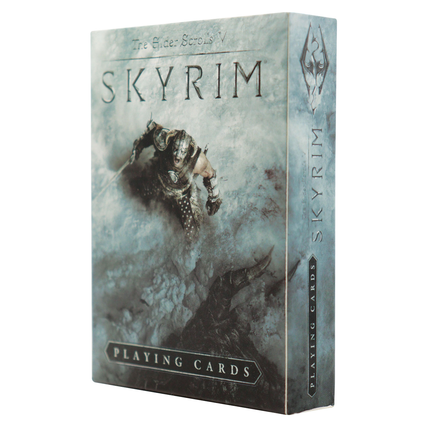 The Elder Scrolls Skyrim Playing Cards CDU Containing 12 Packs angled view