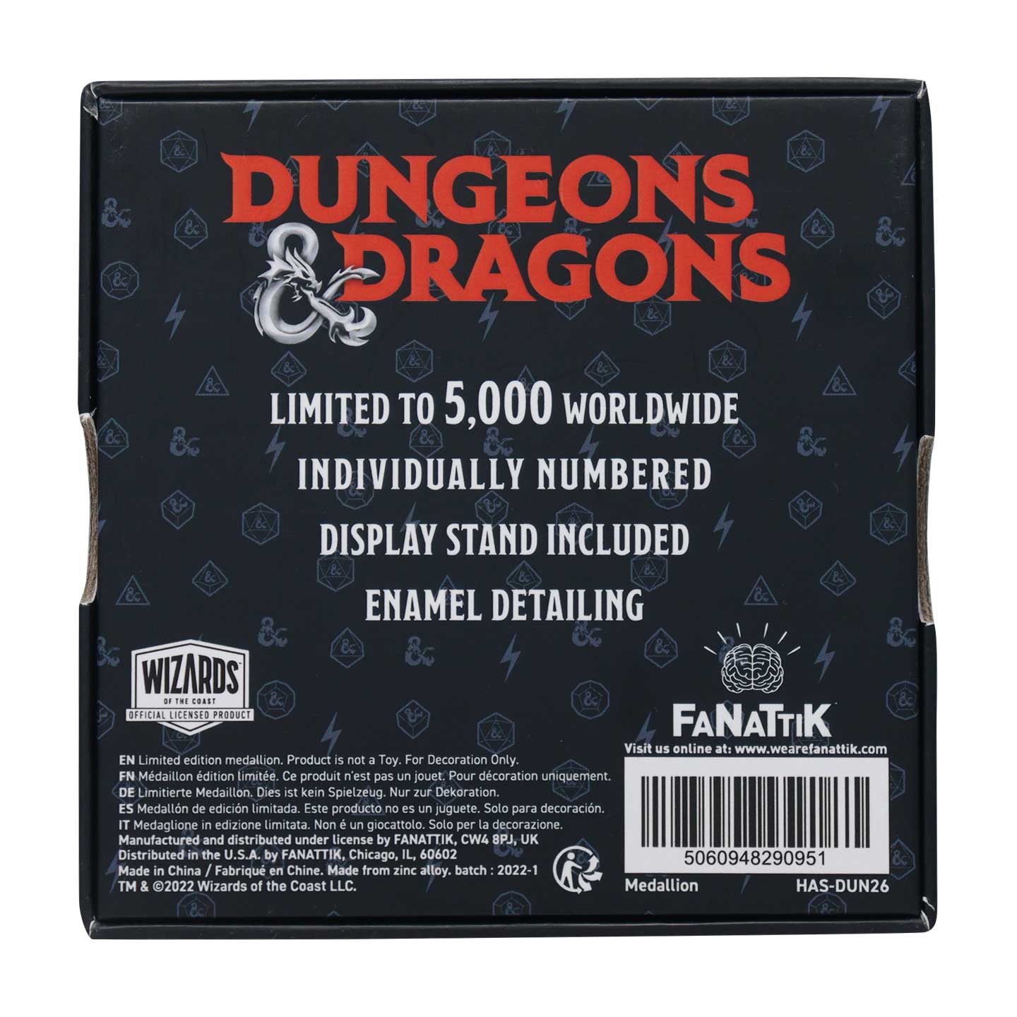 Dungeons & Dragons Limited Edition Replica Scarab of Protection presentation box back