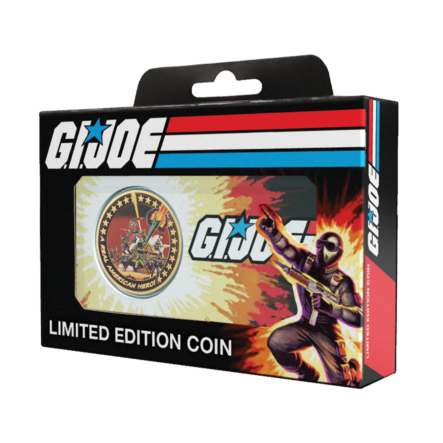 G.I. Joe Limited Edition A Real American Hero 60th Anniversary 24k Gold Plated Coin angled view