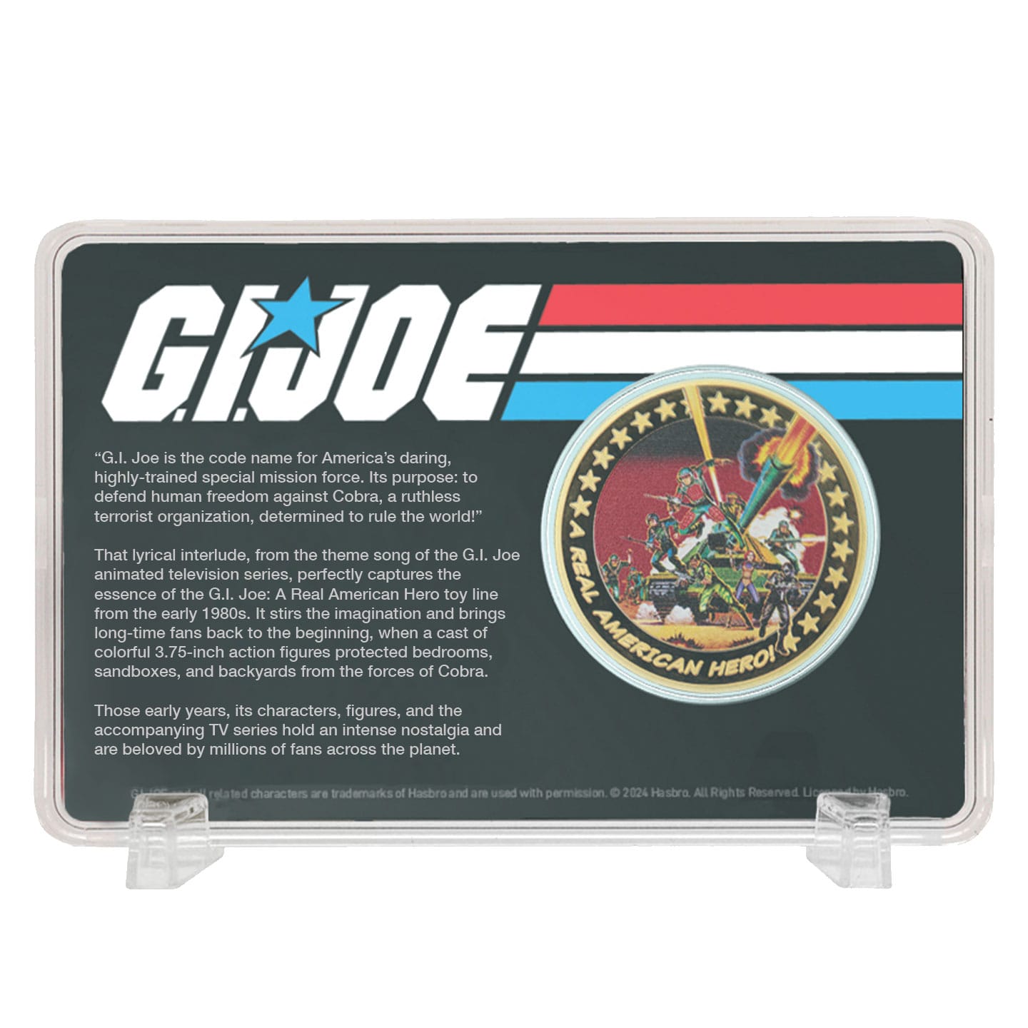 G.I. Joe Limited Edition A Real American Hero 60th Anniversary 24k Gold Plated Coin back view