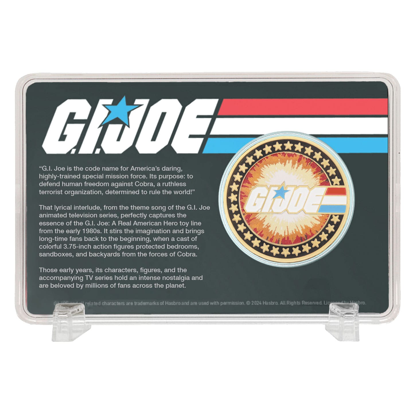 G.I. Joe Limited Edition A Real American Hero 60th Anniversary 24k Gold Plated Coin front view