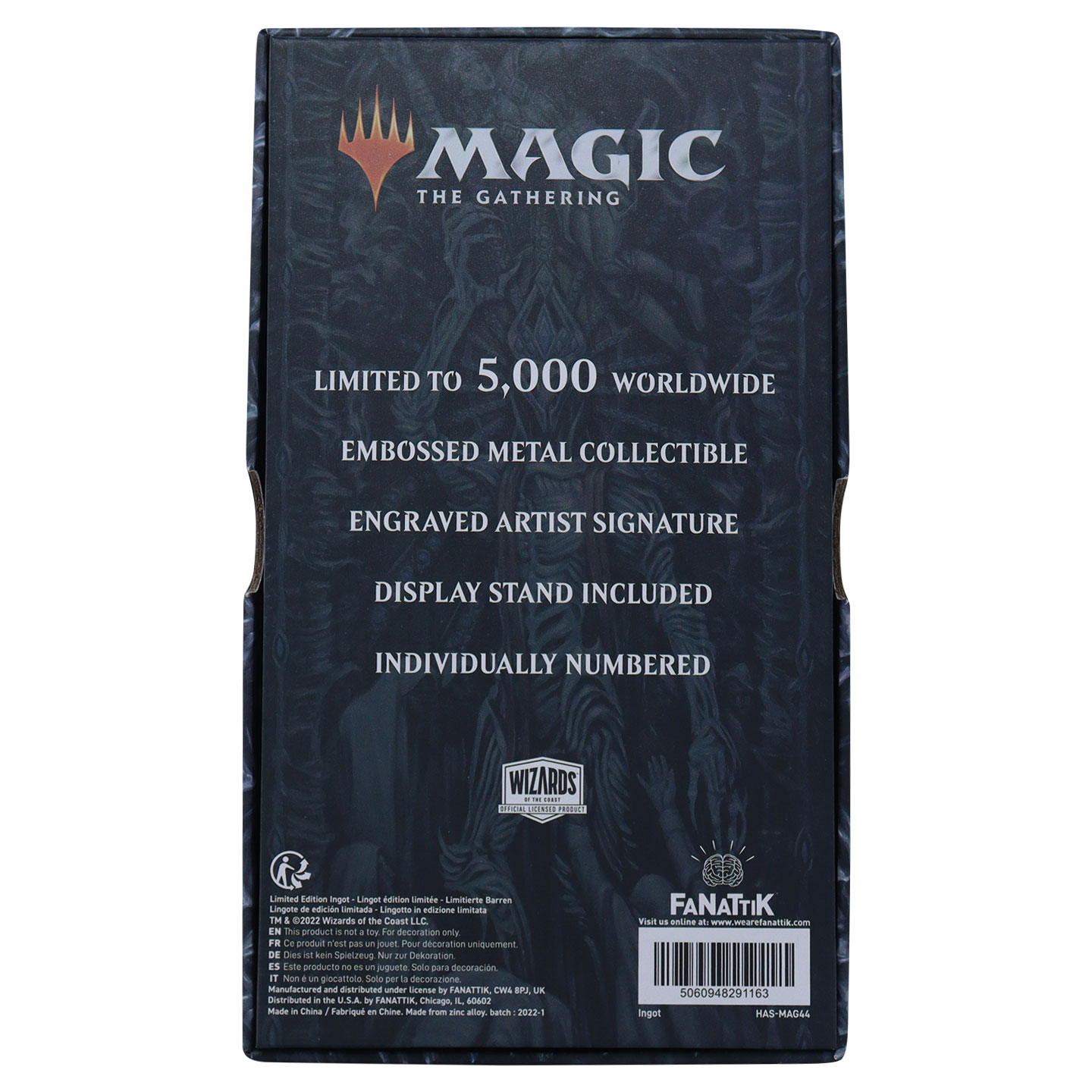 Magic the Gathering Cruelty of Gix Metal Collectible presentation box back