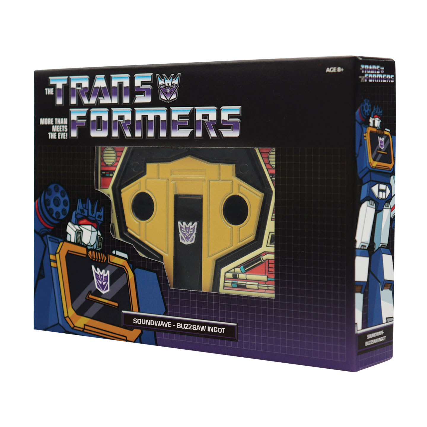 Transformers Replica Soundwave Cassette Tape angled view
