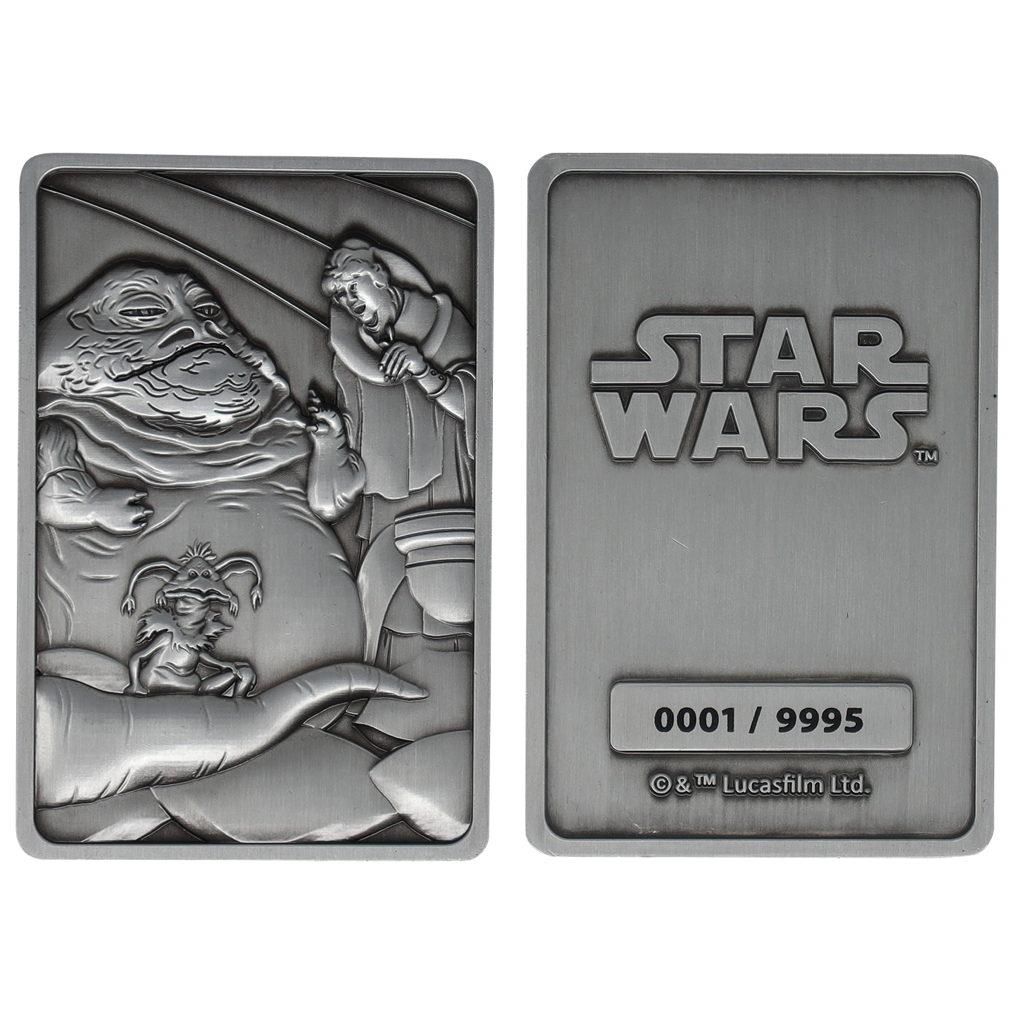 Star Wars Limited Edition Jabba the Hut Ingot front and back view