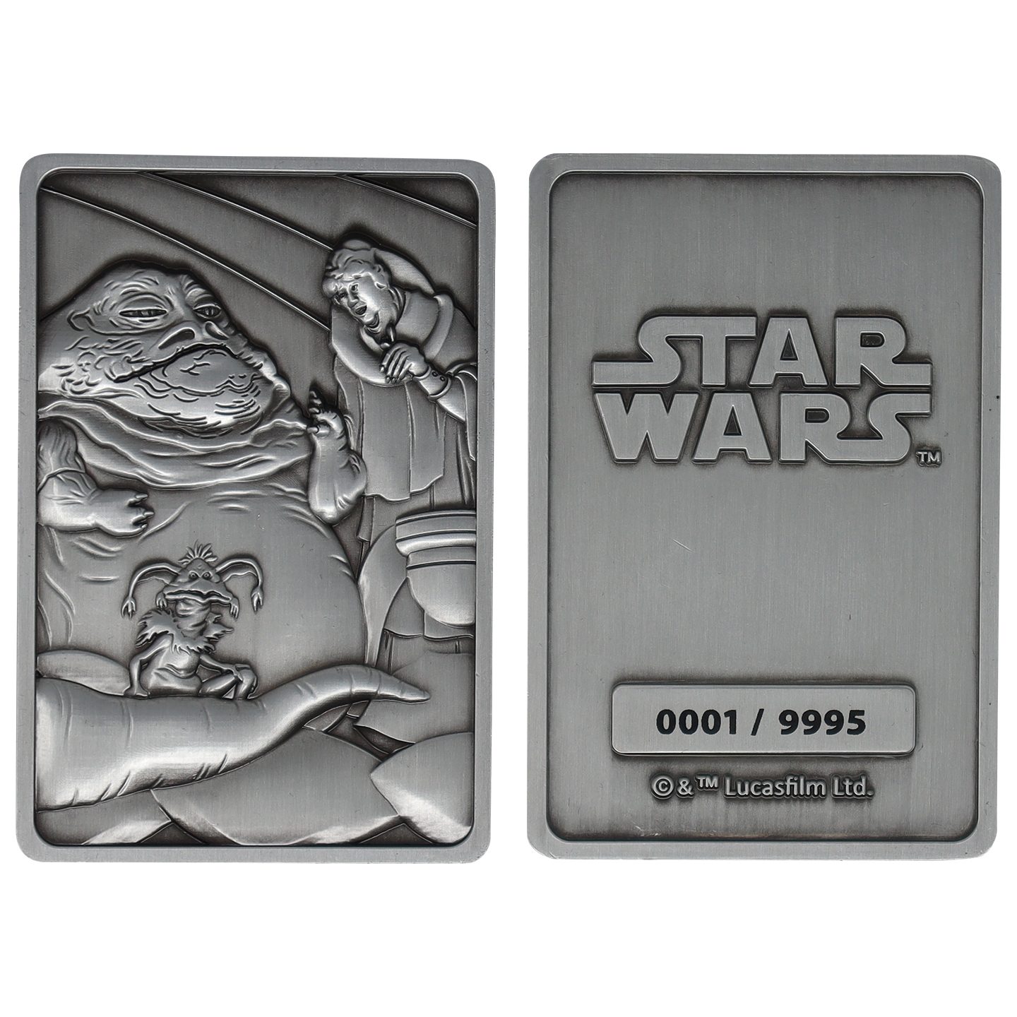 Star Wars Limited Edition Jabba the Hut Ingot front and back view
