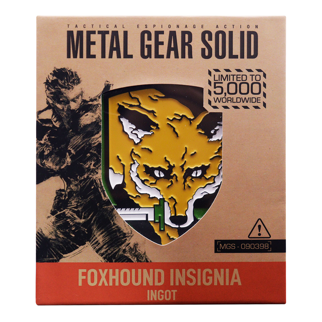 Metal Gear Solid FOXHOUND Insignia Limited Edition Ingot packaging front