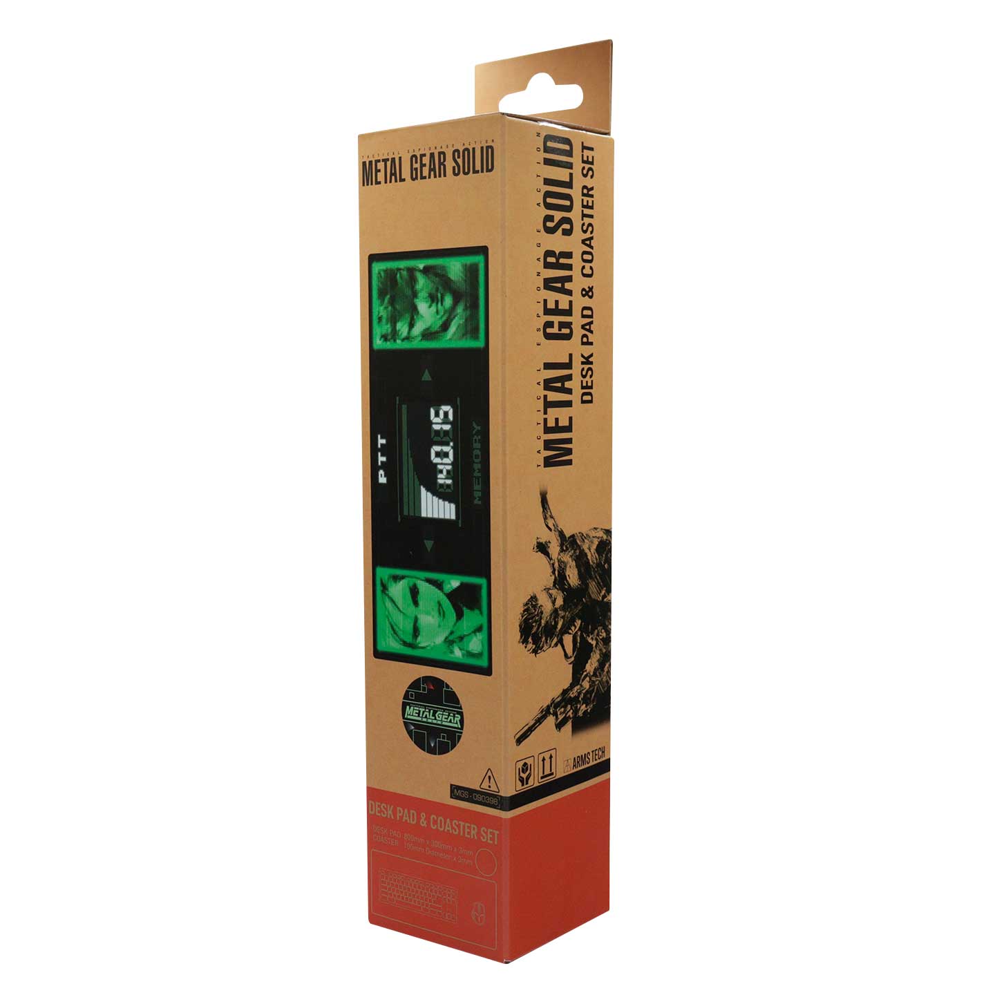Metal Gear Solid Desk Pad & Coaster Set angled view