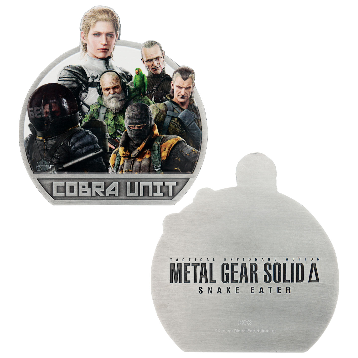Metal Gear Solid Delta Cobra Unit Medallion front and back view