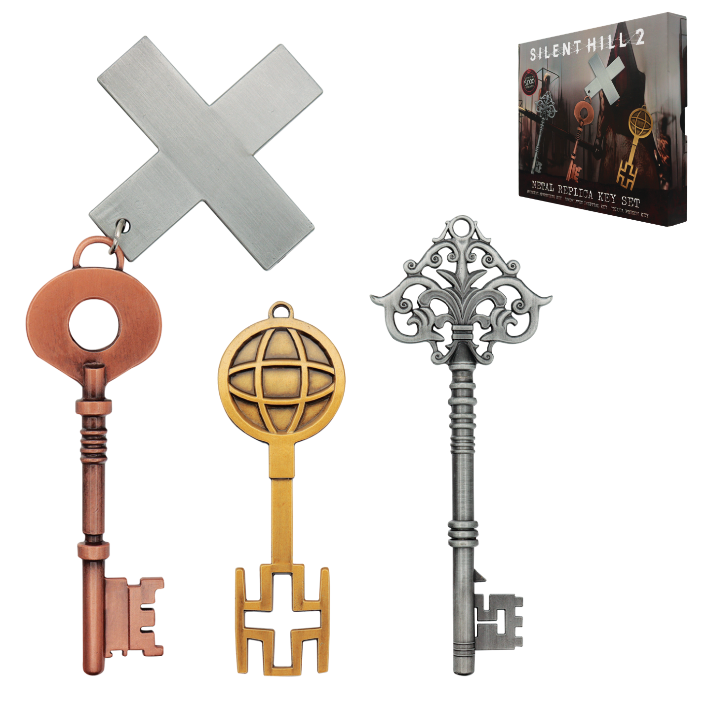 Silent Hill 2 Set of Replica Keys with packaging