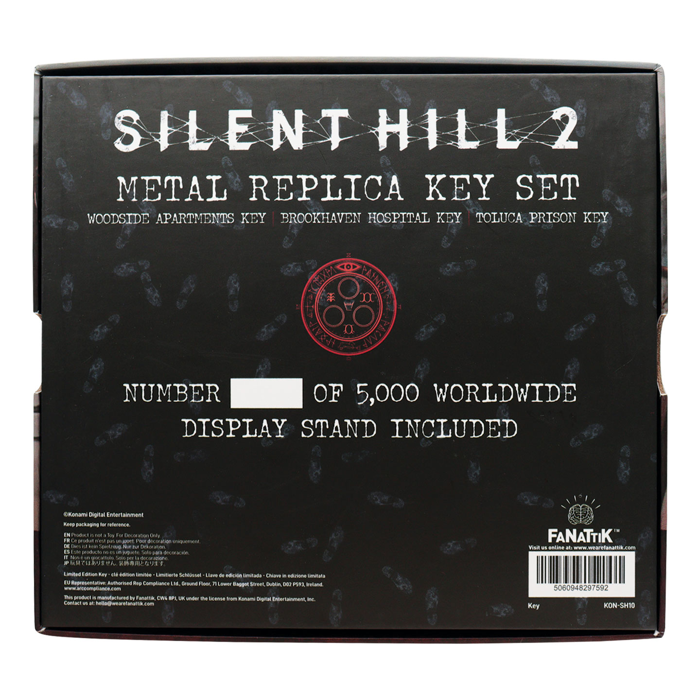 Silent Hill 2 Set of Replica Keys presentation box back