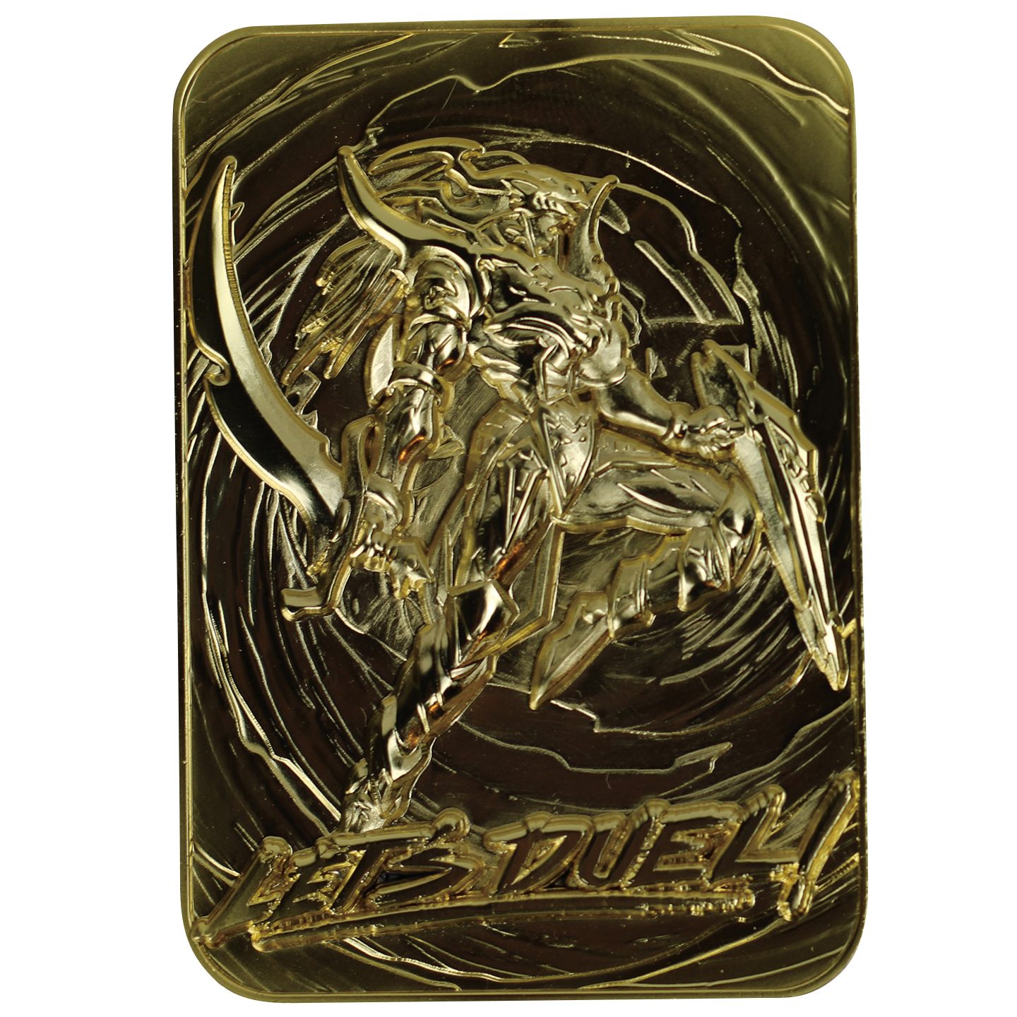 Yu-Gi-Oh! Limited Edition 24k Gold Plated Black Luster Soldier Metal Card front view
