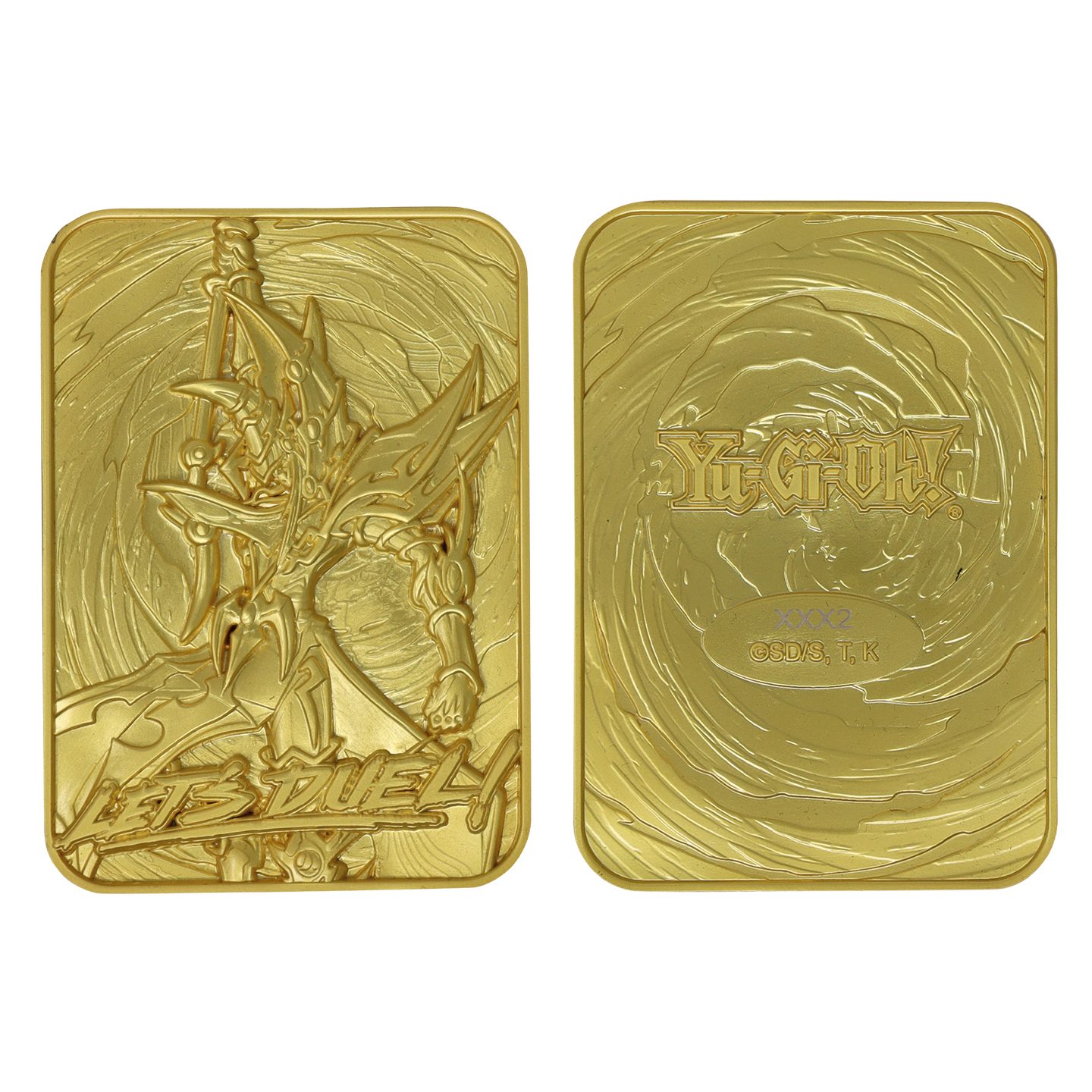 Yu-Gi-Oh! Limited Edition 24k Gold Plated Dark Paladin Metal Card front and back view