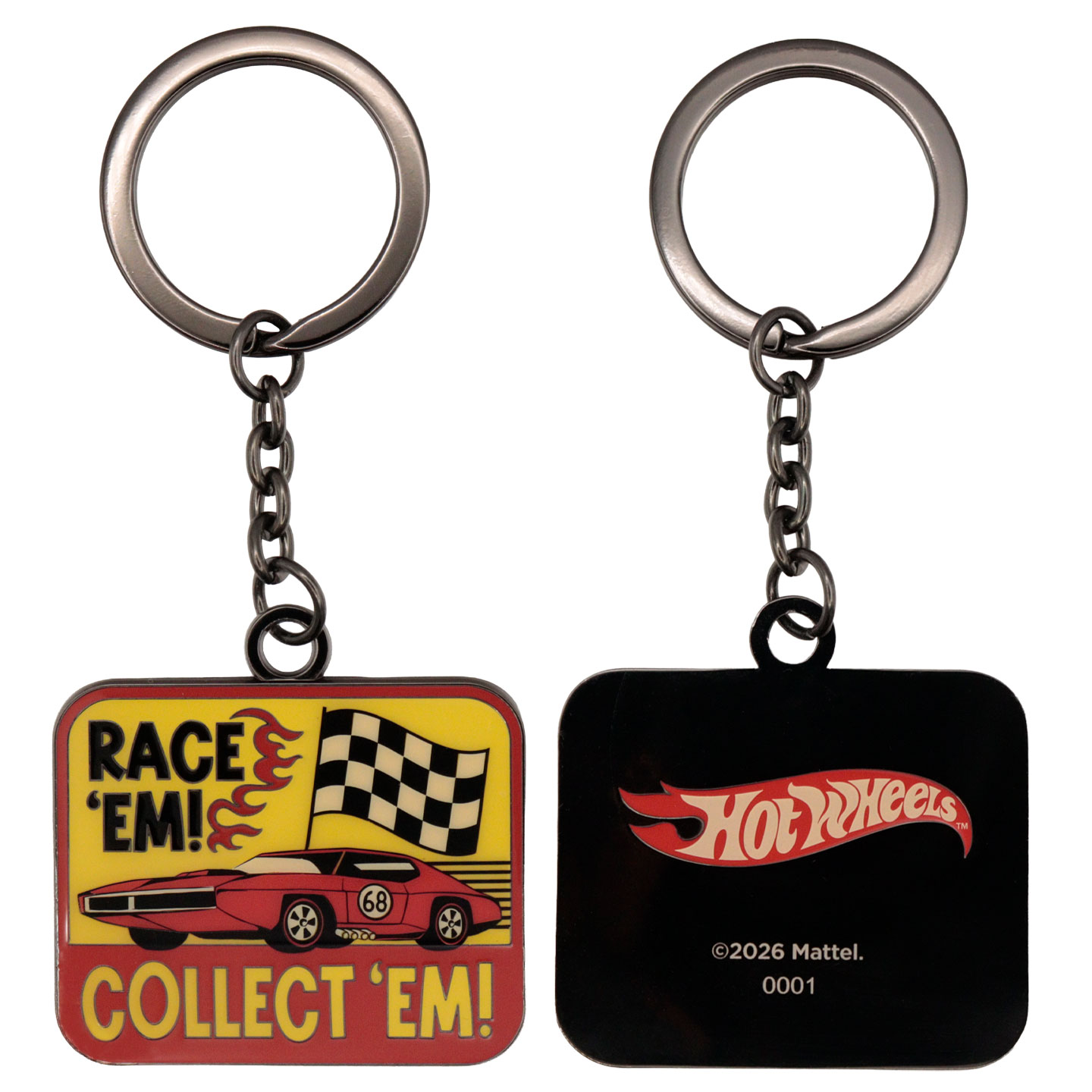 Hot Wheels - Limited Edition Race 'Em Collect 'Em Keyring front and back view