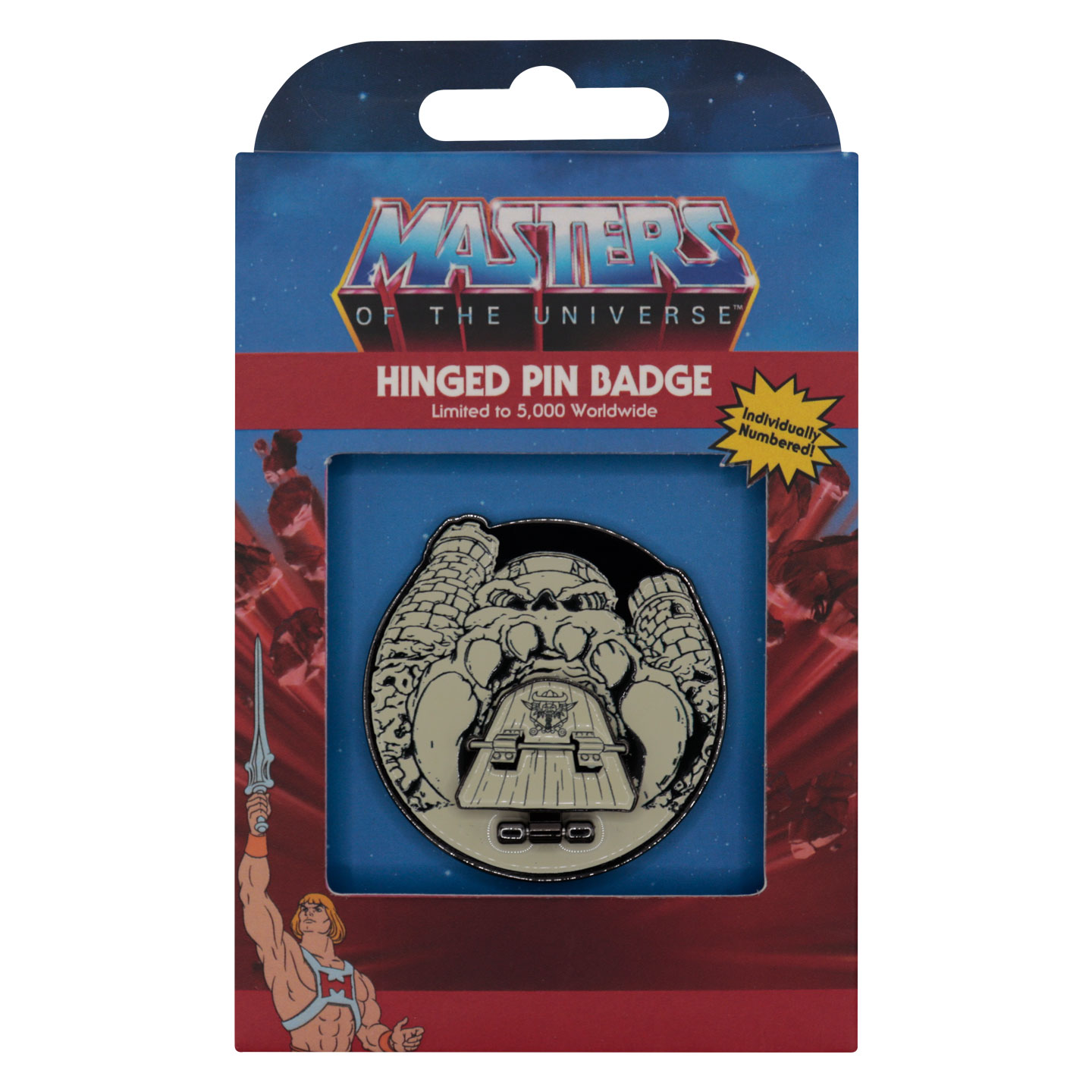 Masters of the Universe - Limited Edition Hinged Castle Grayskull Pin Badge packaging front
