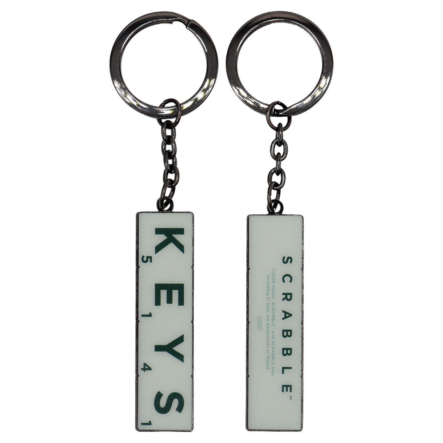 Scrabble - Limited Edition KEYS Keyring front and back view