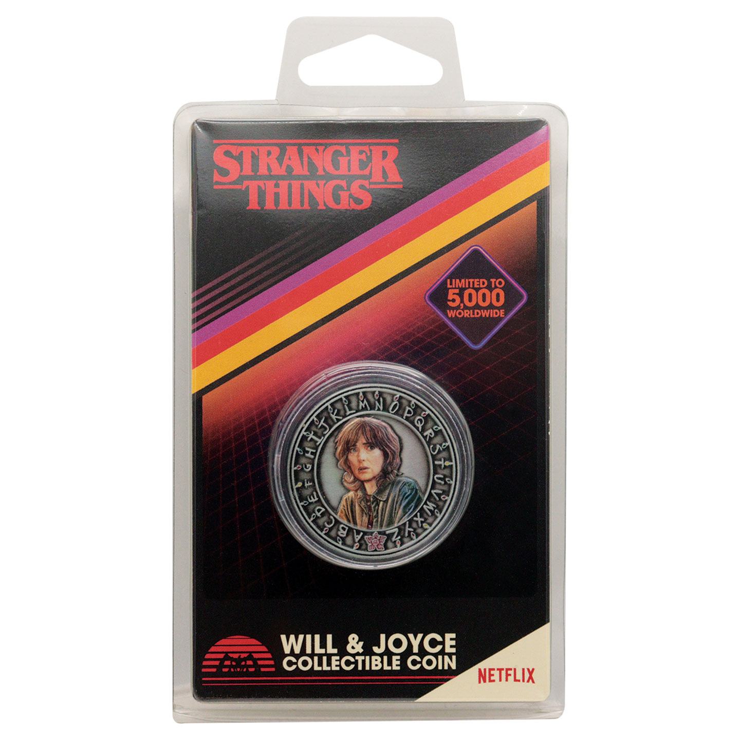 Stranger Things Will and Joyce Coin presentation box front