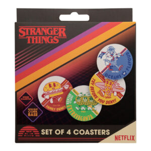 Stranger Things Set of Printed Metal Coasters