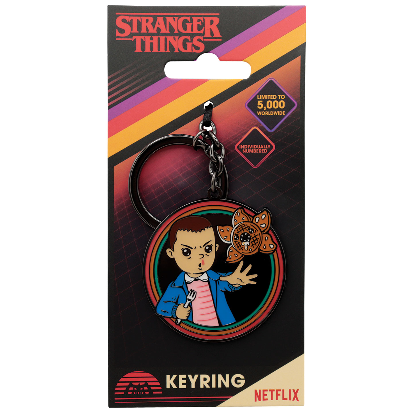 Stranger Things Eleven Keyring packaging front