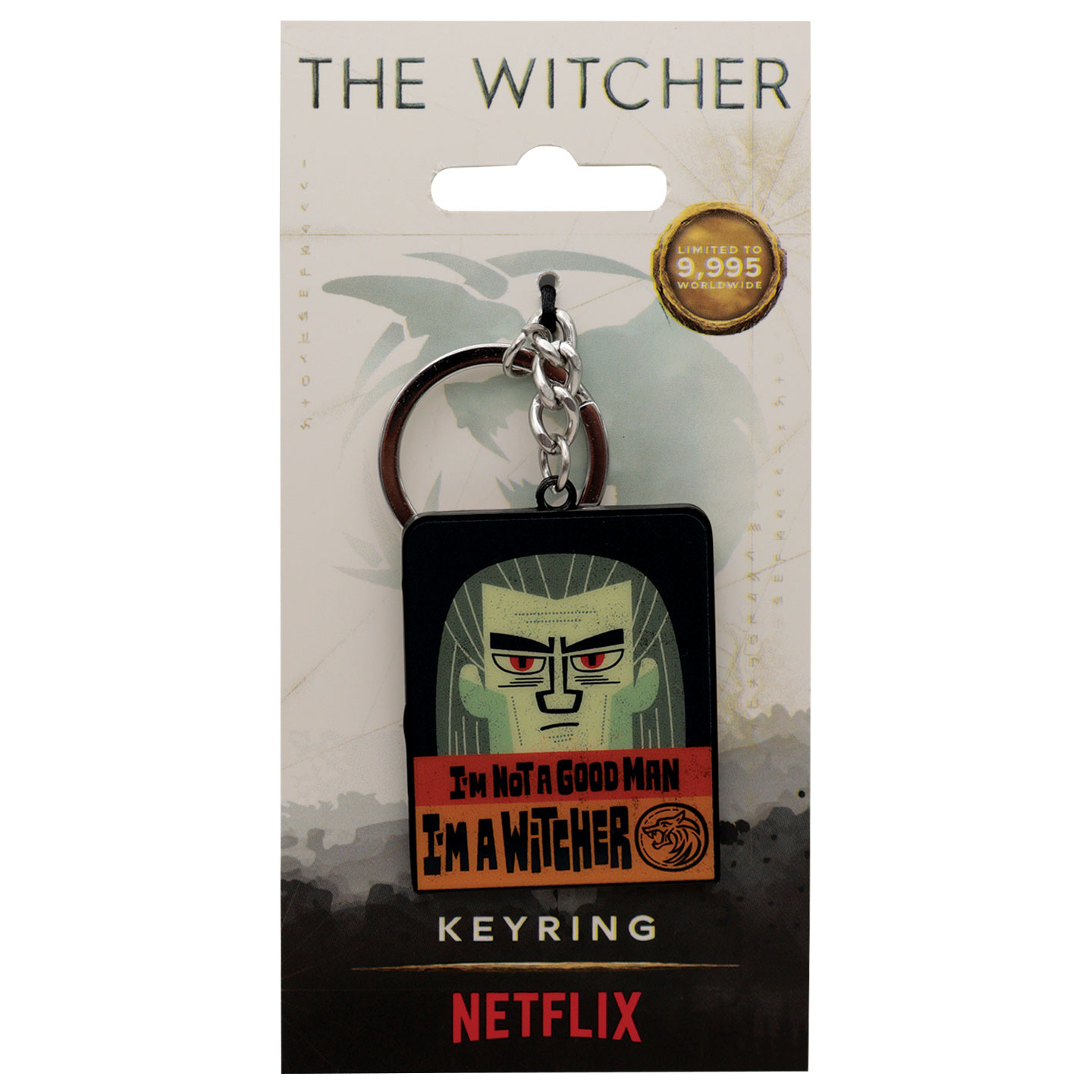 The Witcher and Roach Keyring packaging front