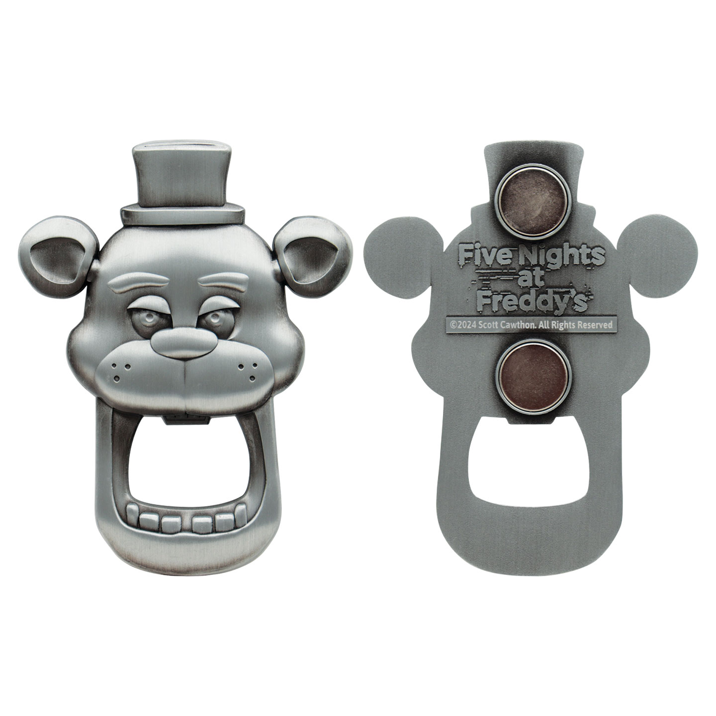 Five Nights at Freddy's Bottle Opener front and back view