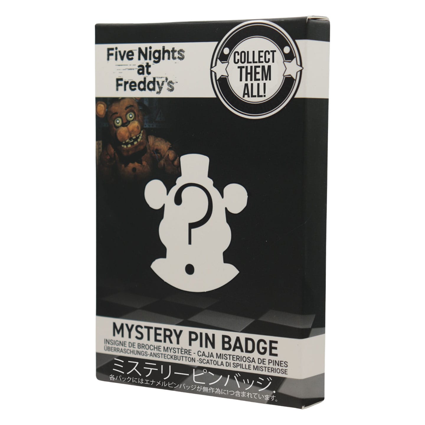 Five Nights at Freddy's Mystery Pin Badges angled view