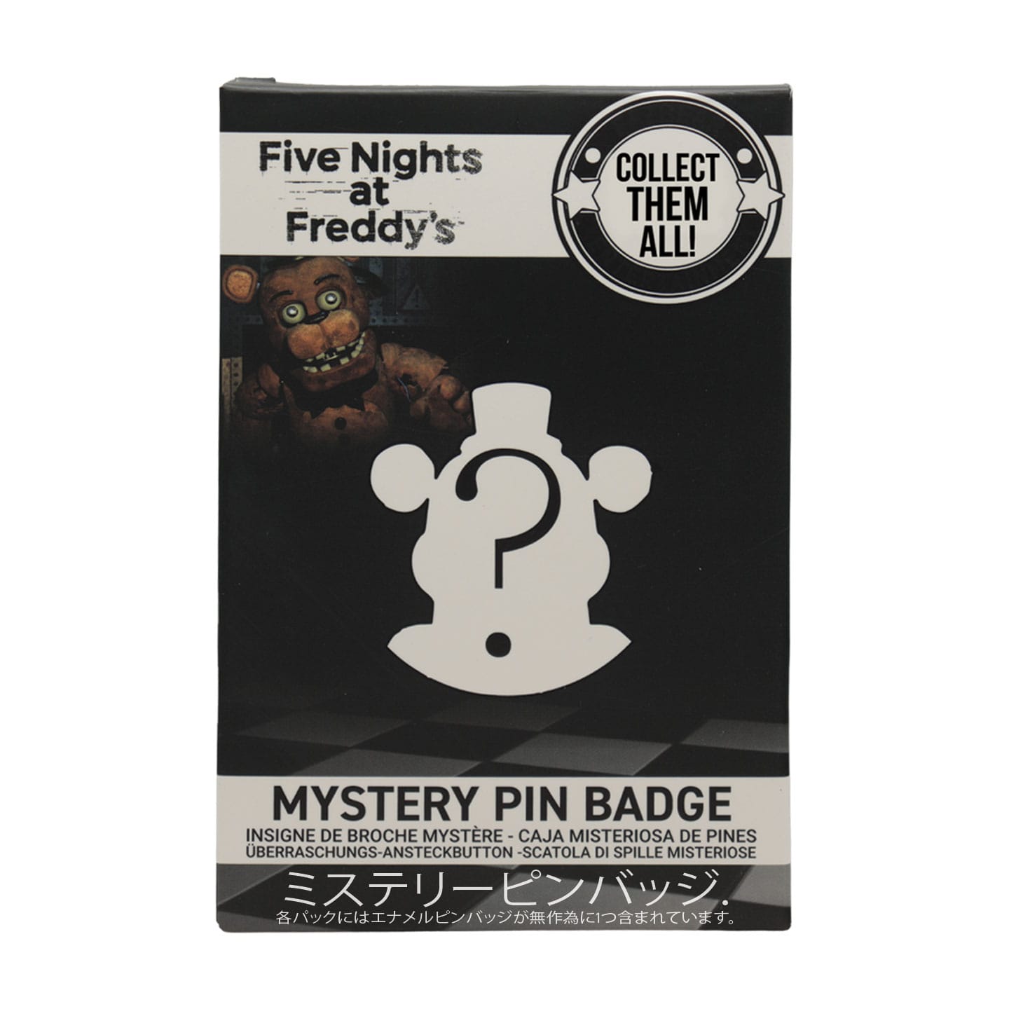 Five Nights at Freddy's Mystery Pin Badges packaging front