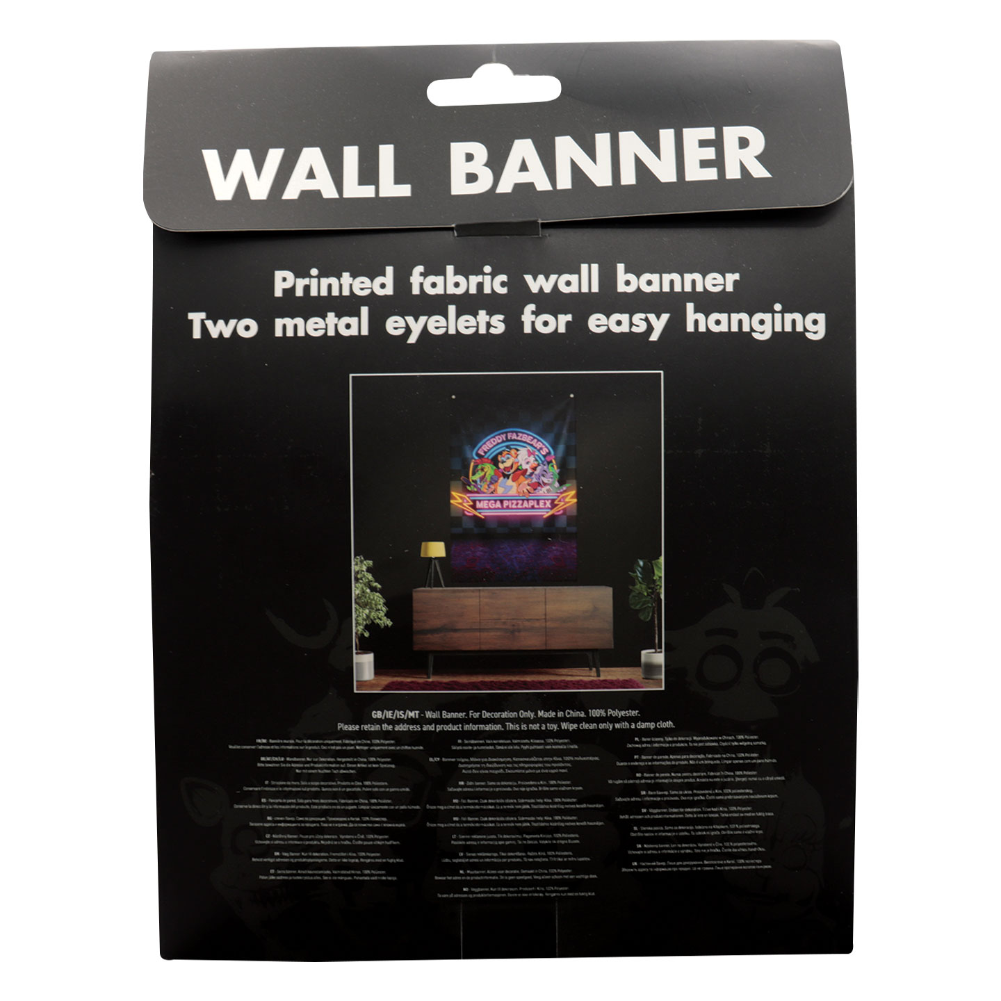 Five Nights at Freddy's Wall Banner presentation box back