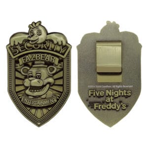 Five Nights at Freddy's Replica Security Badge - Antique Brass Edition