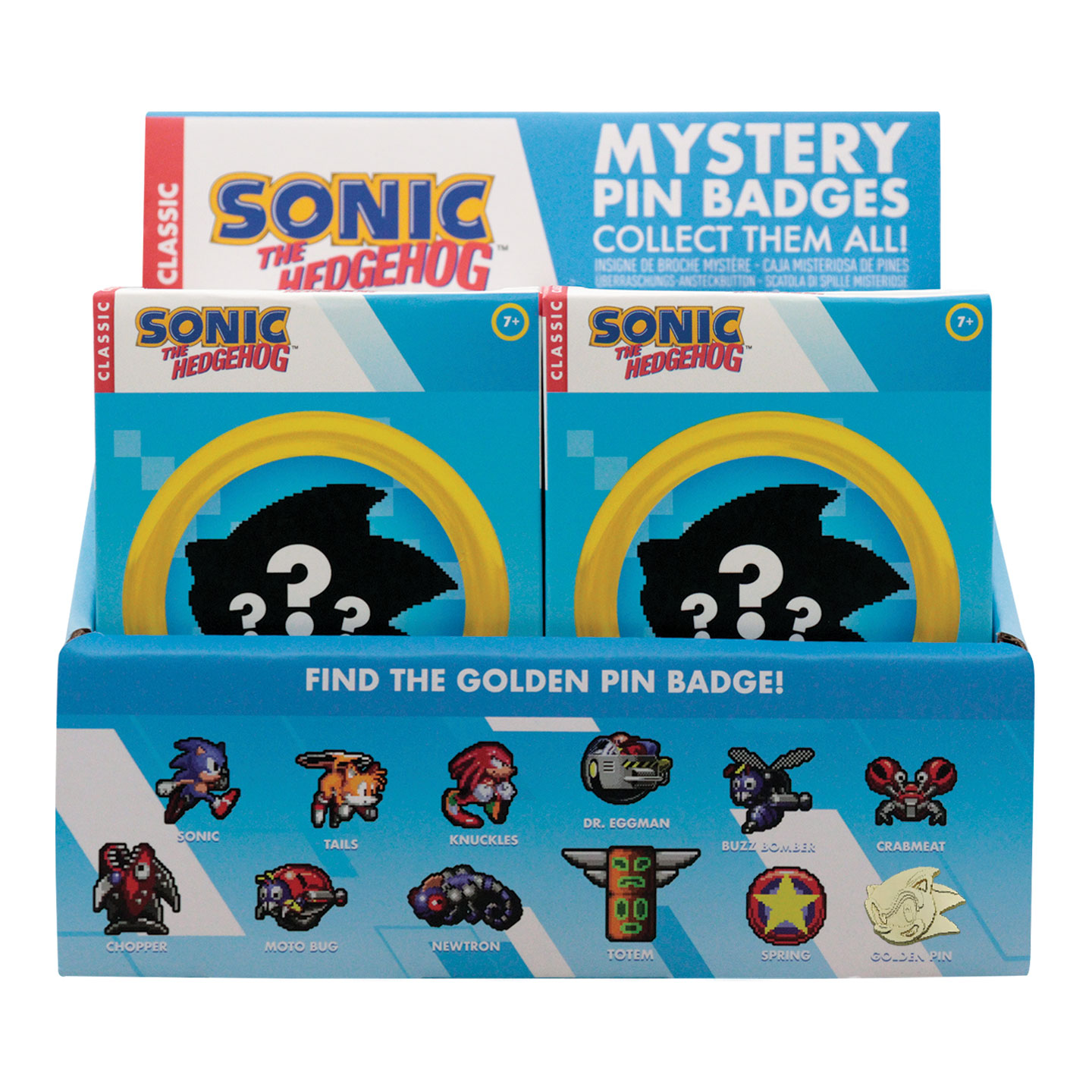 Sonic The Hedgehog Mystery Pin Badges front view