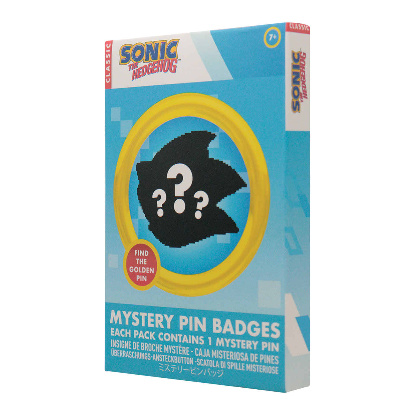Sonic The Hedgehog Mystery Pin Badges angled view