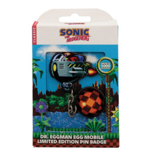 Sonic The Hedgehog Limited Edition Dr. Eggman Egg Mobile Chained Pin Badge