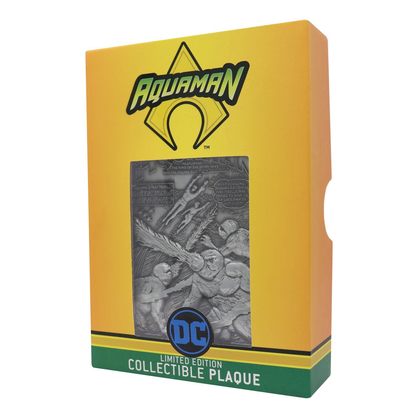 DC Comics Limited Edition Aquaman Ingot angled view