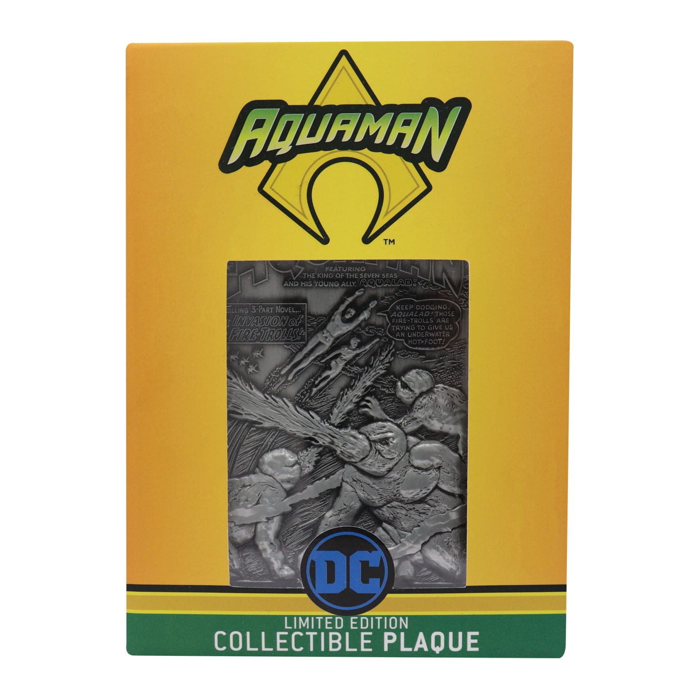 DC Comics Limited Edition Aquaman Ingot presentation box front