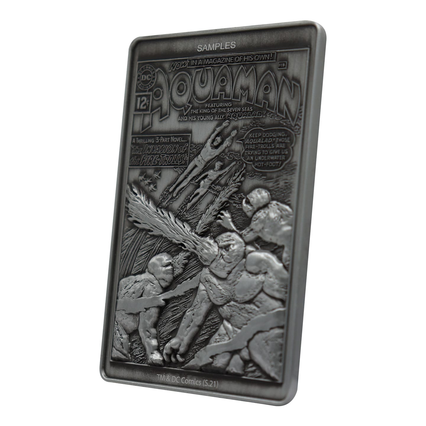 DC Comics Limited Edition Aquaman Ingot angled view