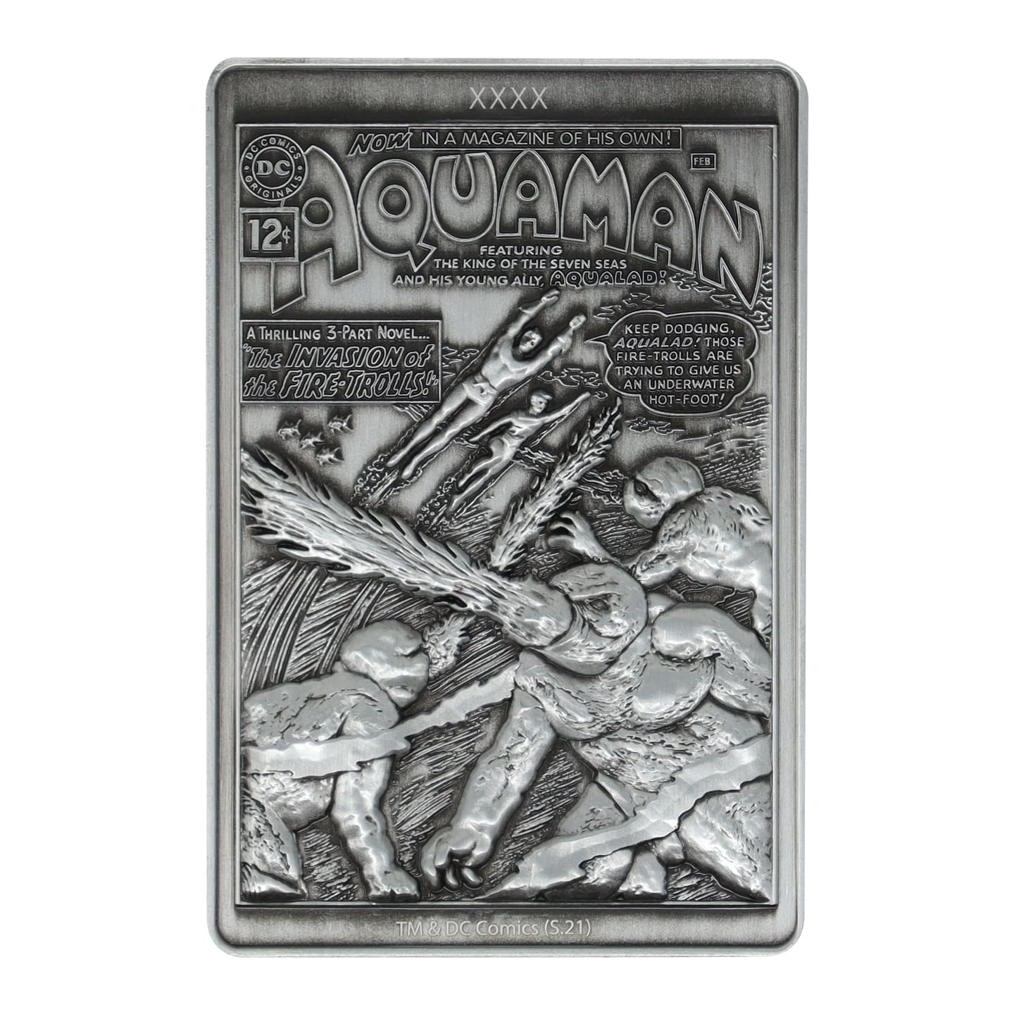 DC Comics Limited Edition Aquaman Ingot front view