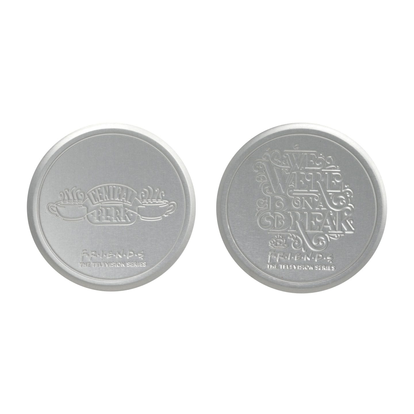Friends Set of 4 Embossed Metal Coasters