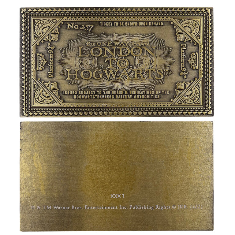 Harry Potter Limited Edition Replica Hogwarts Express Train Ticket front and back view