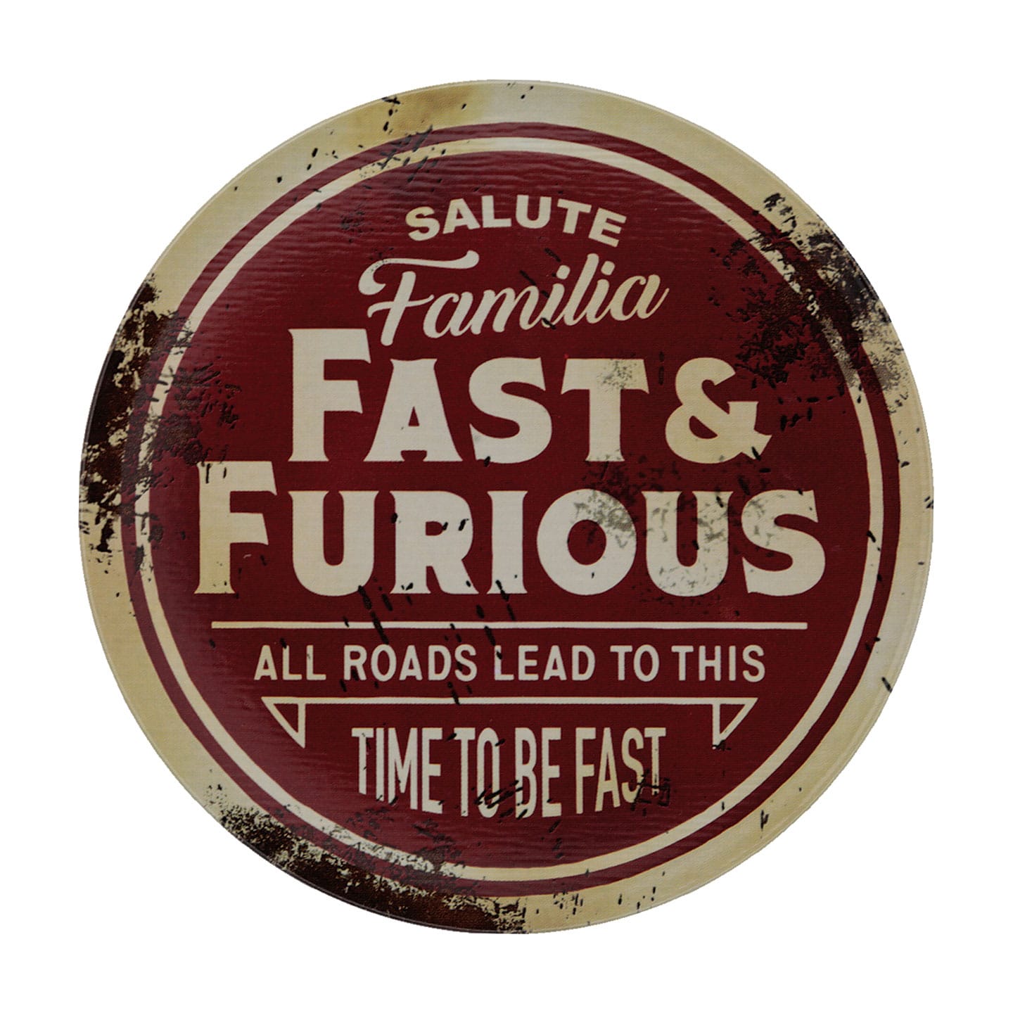 Fast & Furious Set of 4 Vintage Style Printed Metal Coasters