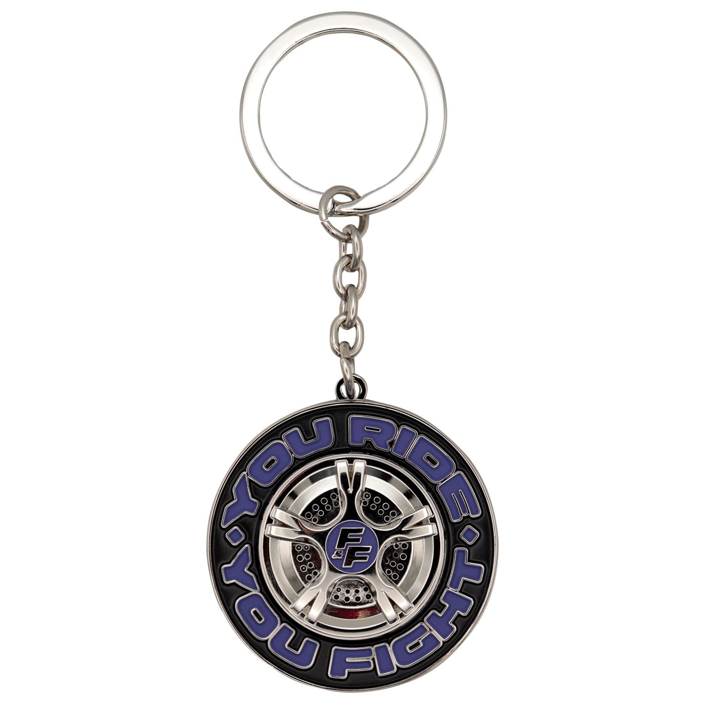 Fast & Furious ‘You Ride You Fight’ Keyring front view